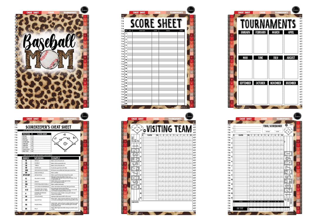 Digital Baseball Scorebook  - LEOPARD BASEBALL MOM