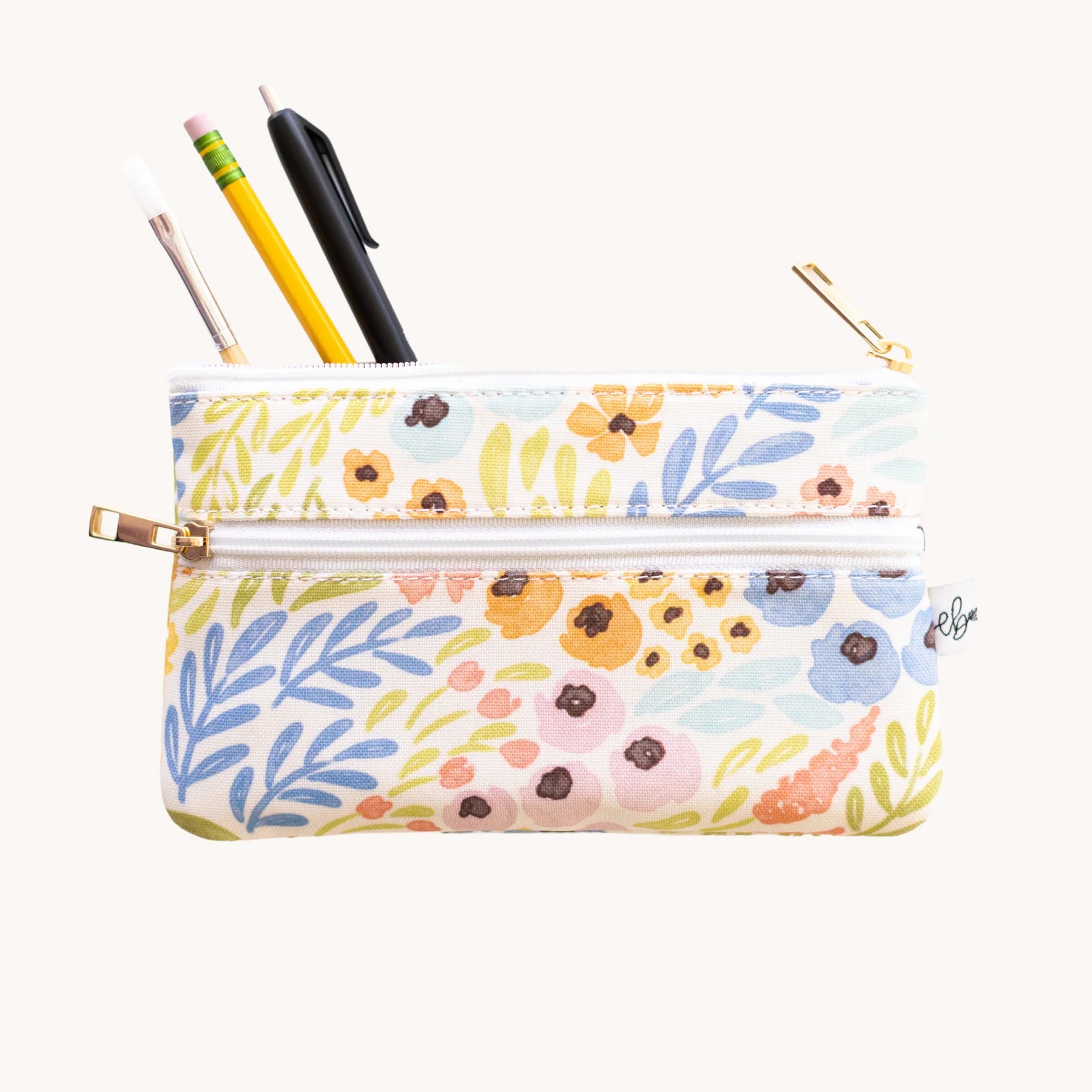 Pastel Wildflowers Pencil Pouch