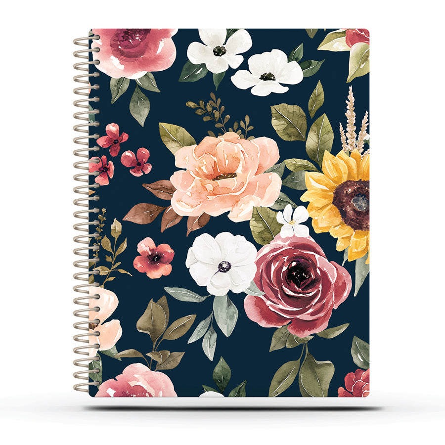 College Ruled Journal - AUTUMN FLORAL