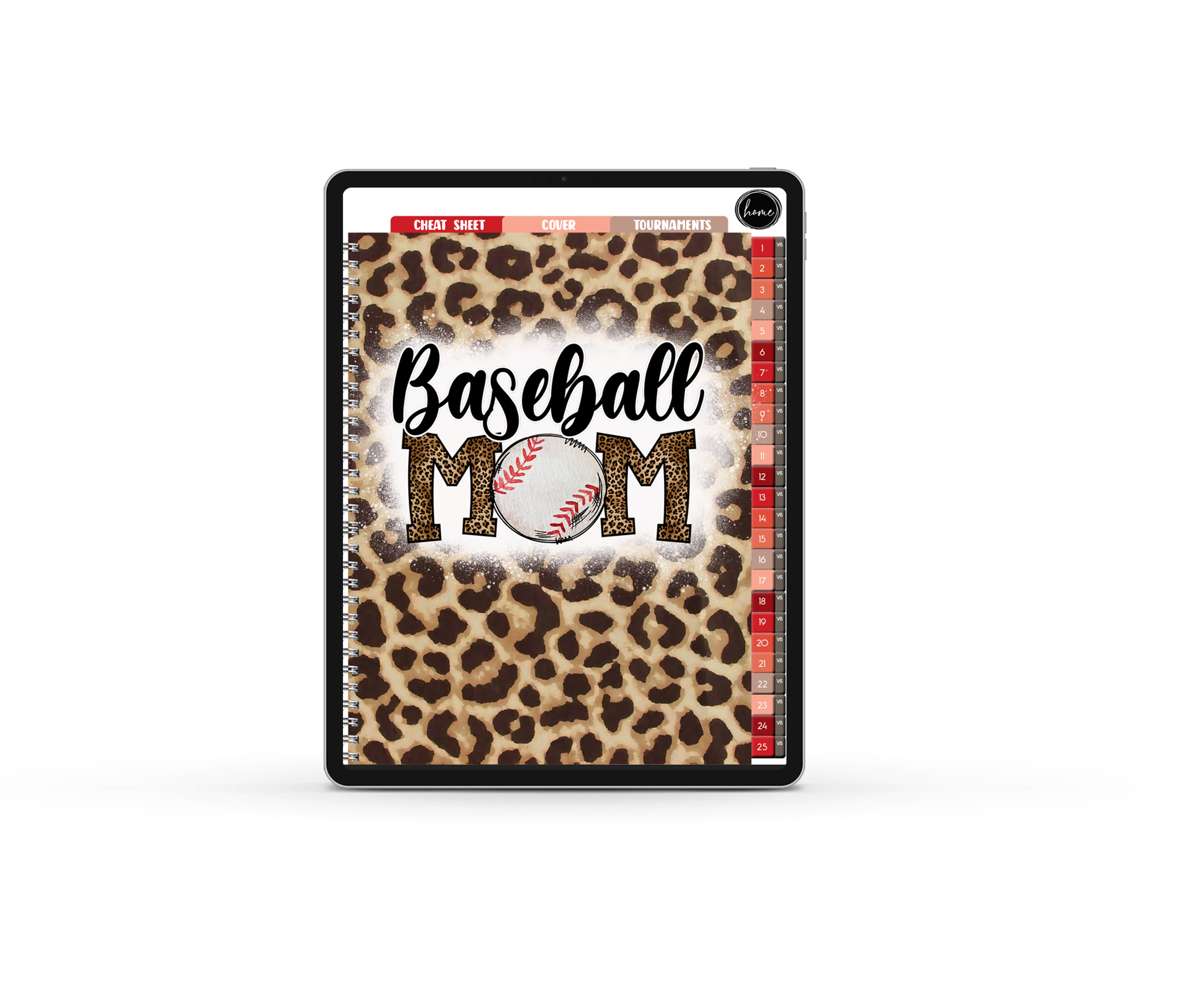 Digital Baseball Scorebook  - LEOPARD BASEBALL MOM