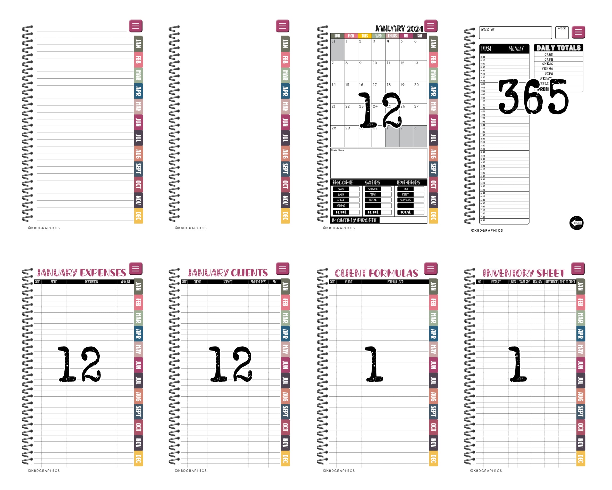 2024 PhoneLife Daily Keepall Digital Planner | BOHO FLORAL
