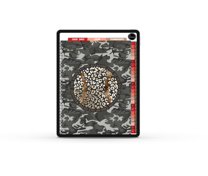 Digital Softball Scorebook  - CAMO LEOPARD