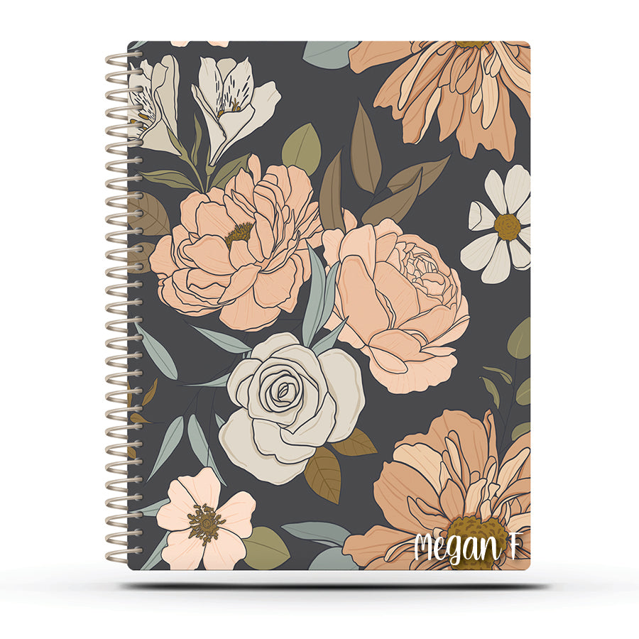 College Ruled Journal - CLAIRE FLORAL