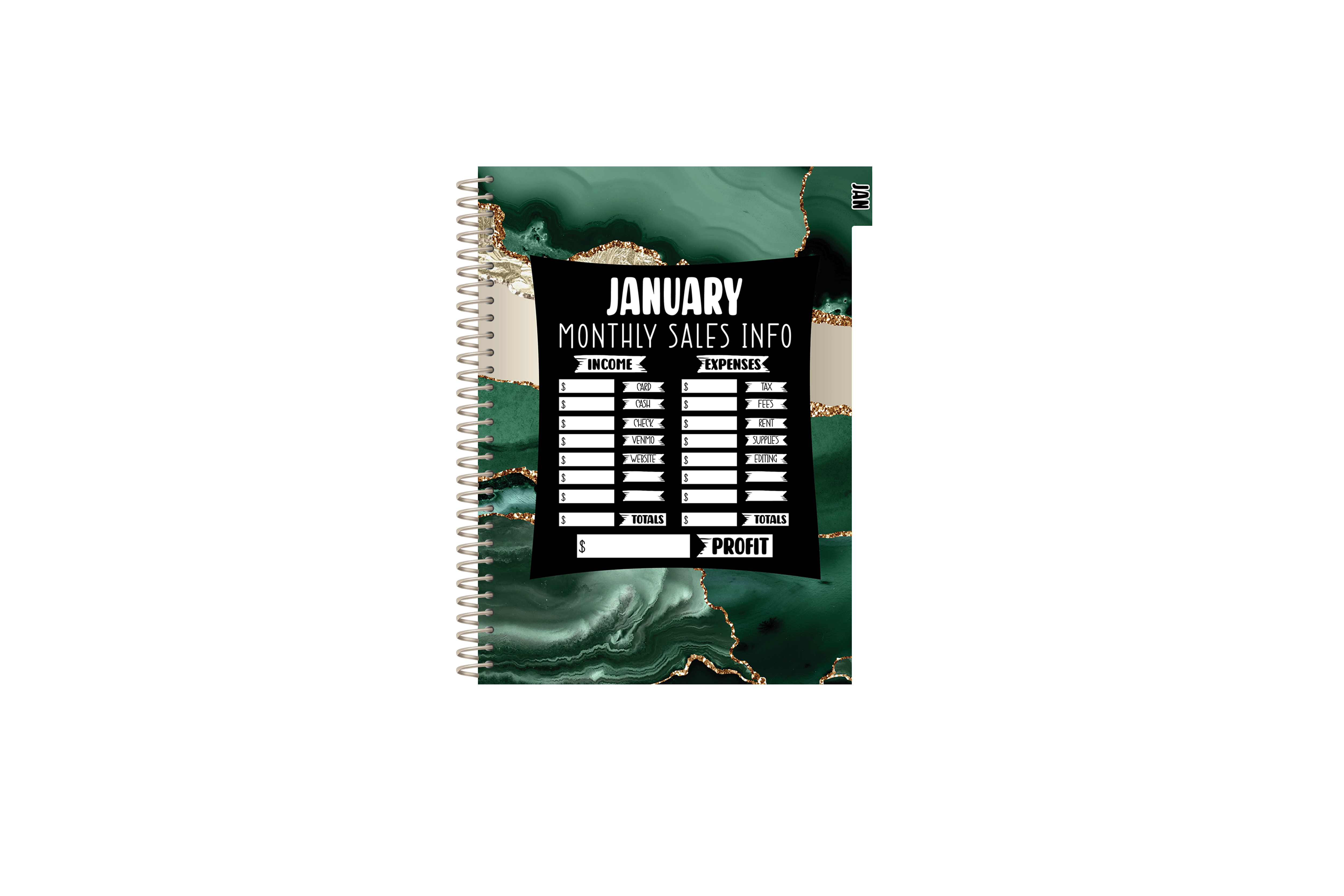 Photography Appointment Book - EMERALD GOLD GLAM