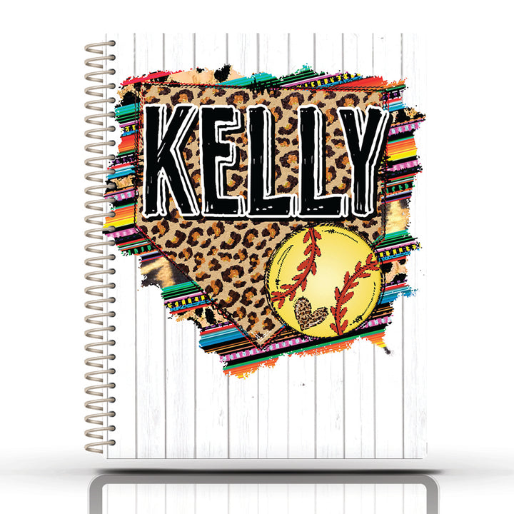 Softball Scorebook  - LEOPARD SERAPE DIAMOND
