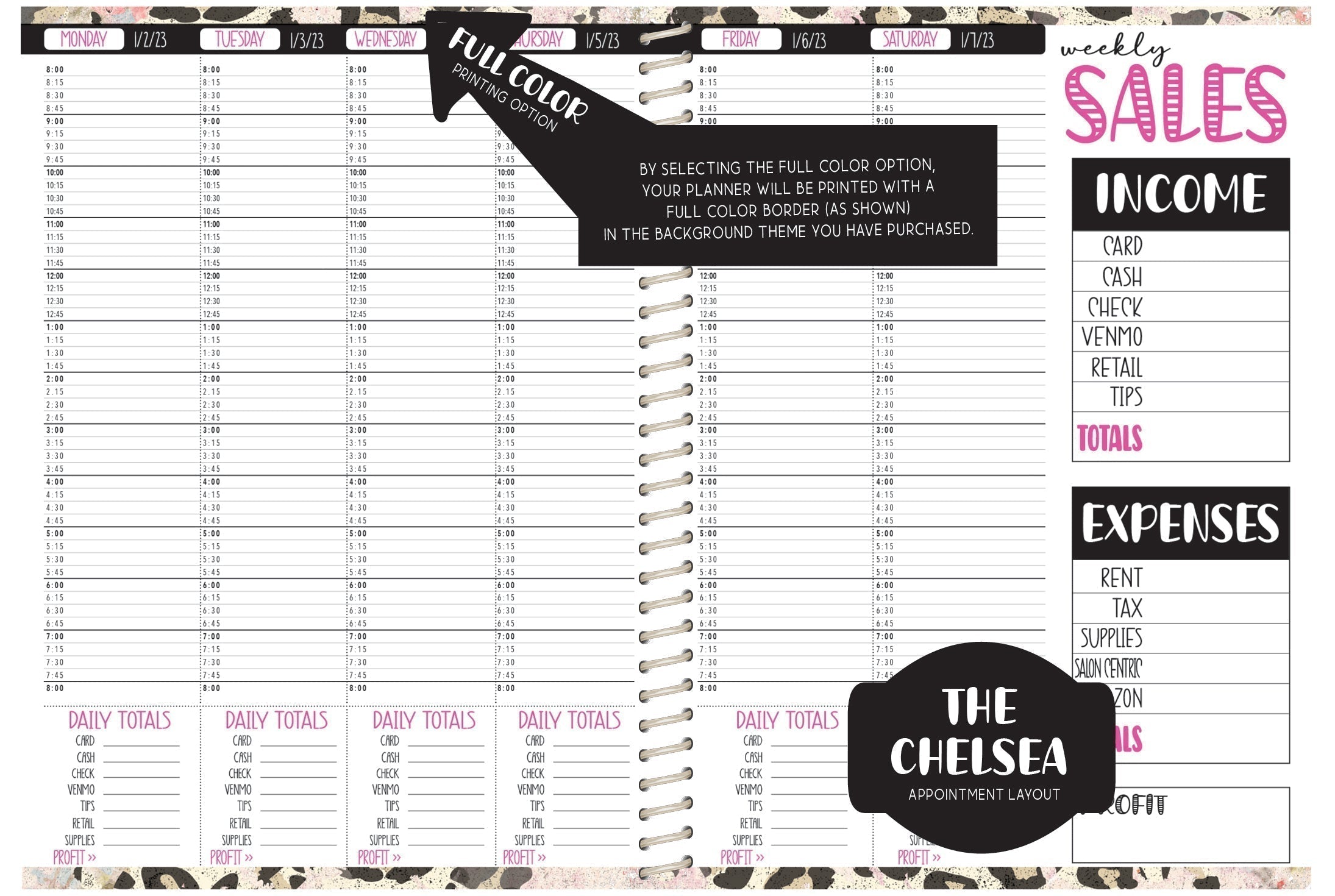 The Chelsea Appointment Book - CUSTOM LEOPARD SALON