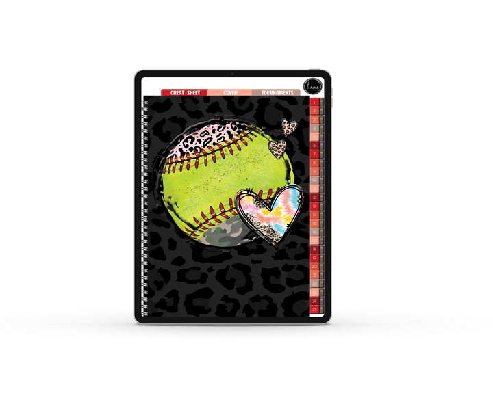 Digital Softball Scorebook  - BLACK LEOPARD SOFTBALL
