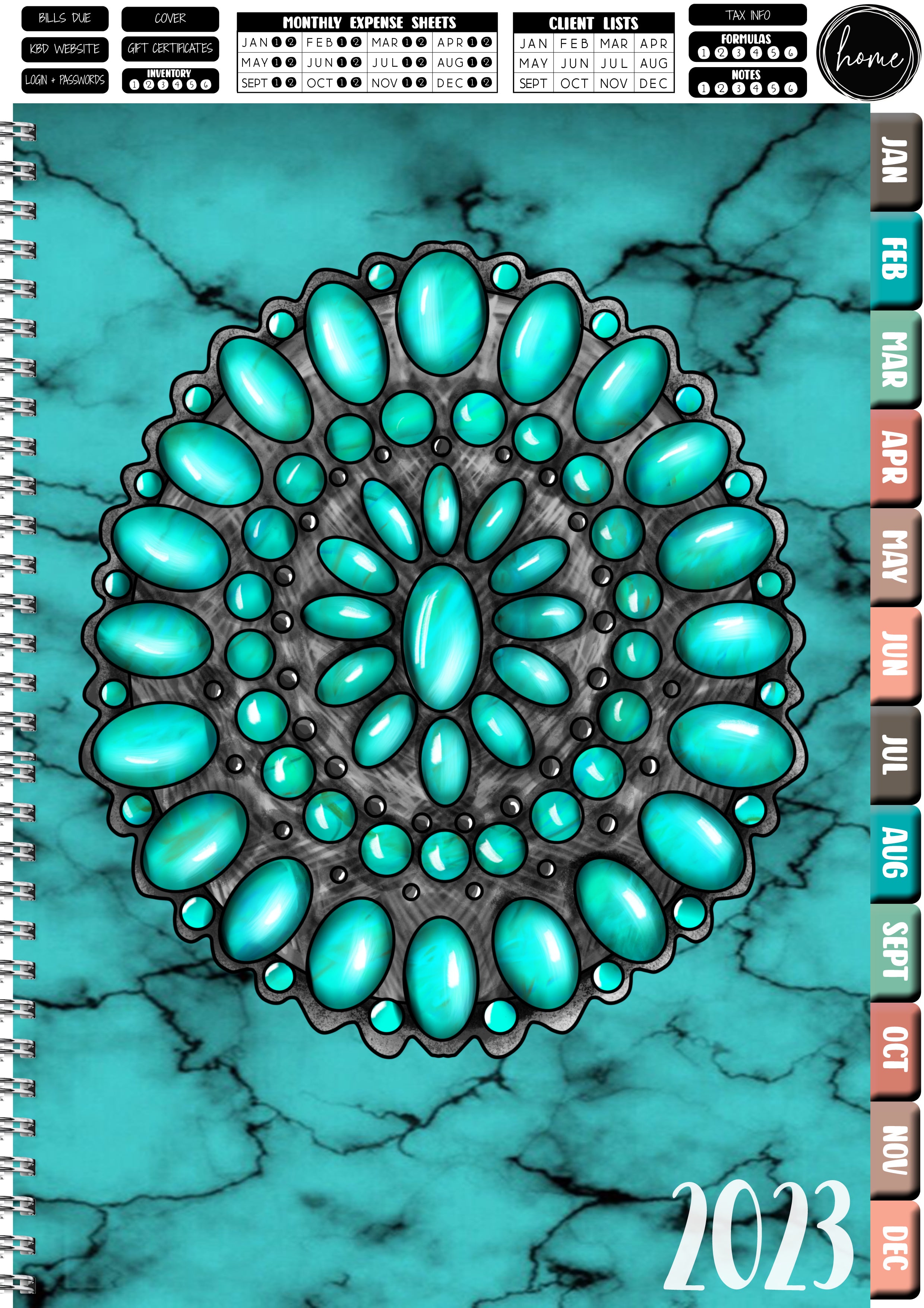 2023 Digital Keepall Appointment Book -  TURQUOISE MARBLE