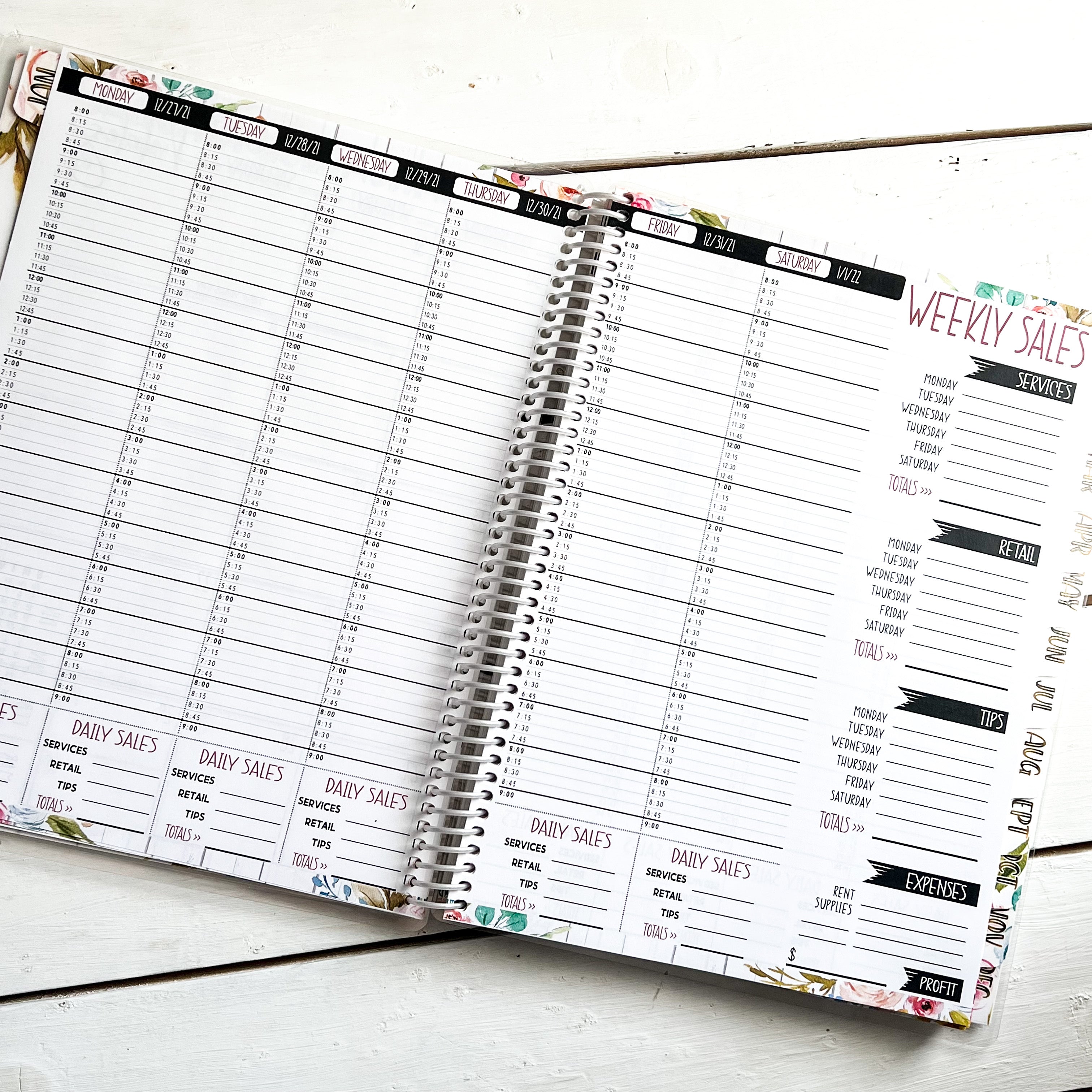 Sales Tracker Appointment Book - DSG LIGHT PINK CHEETAH