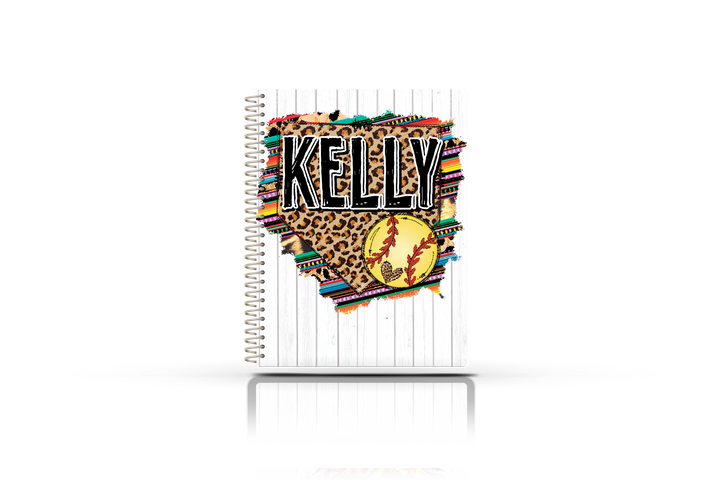Softball Scorebook  - LEOPARD SERAPE DIAMOND