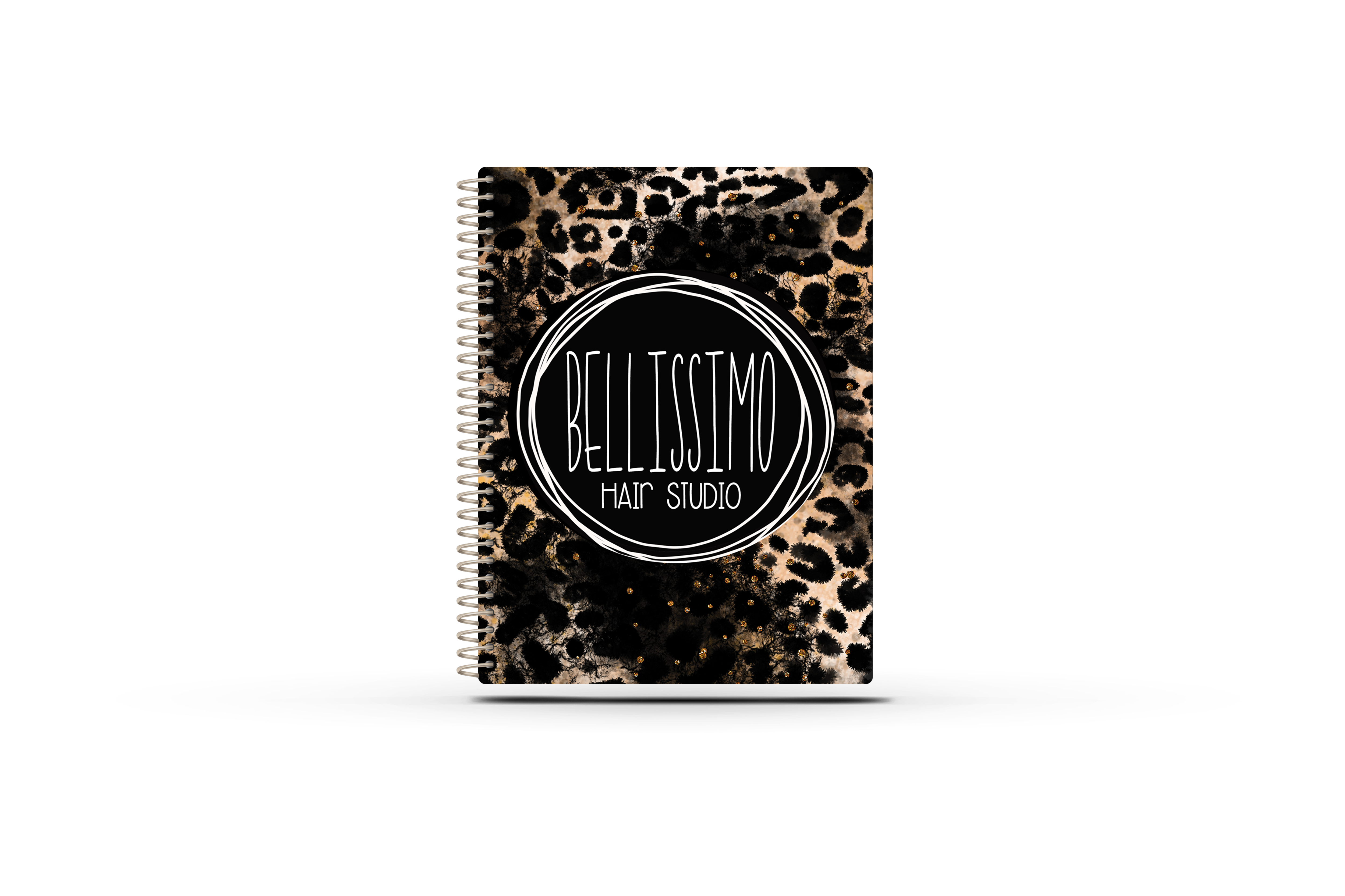 Photography Appointment Book - BLACK GLITTER LEOPARD