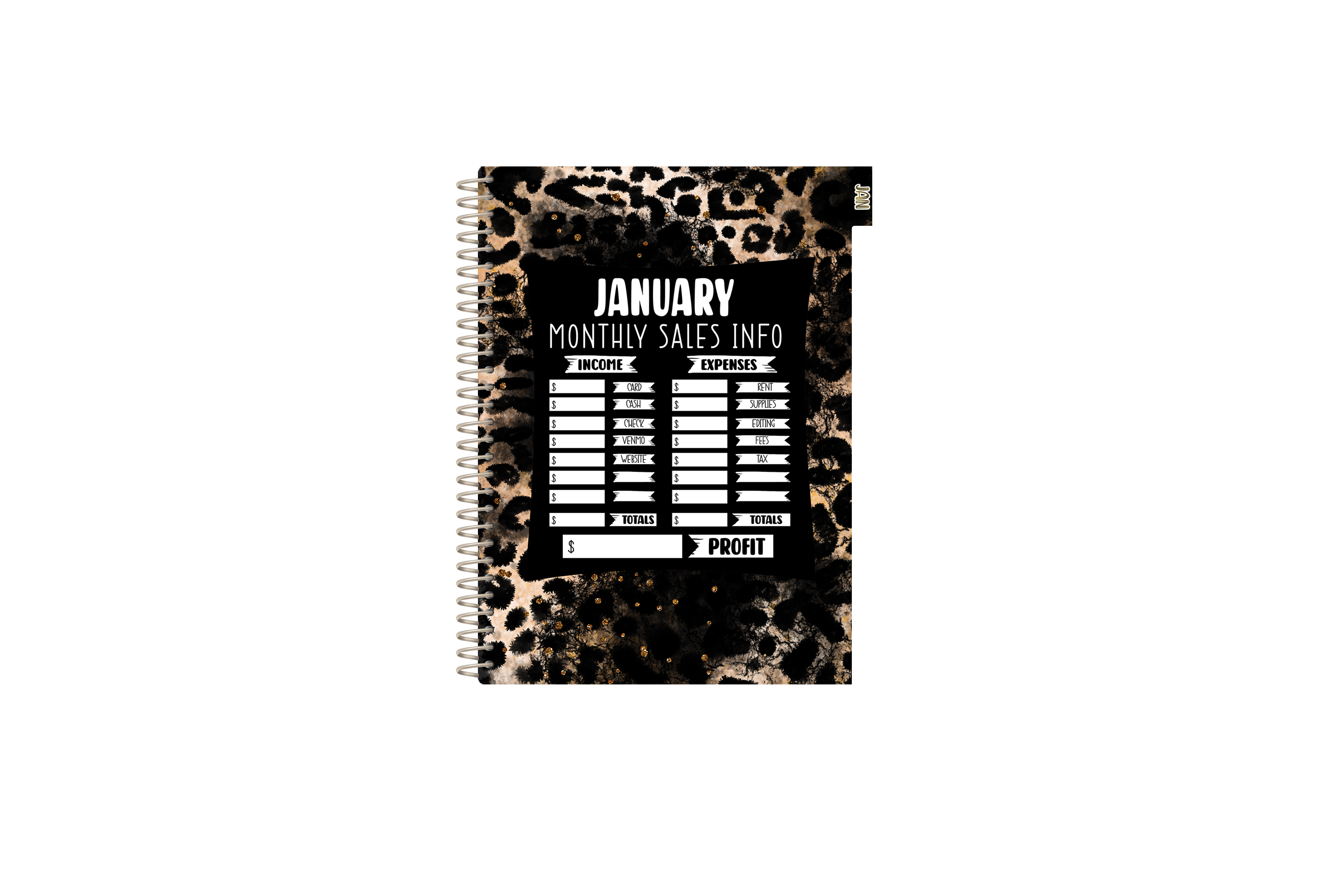 Photography Appointment Book - BLACK GLITTER CAMERA