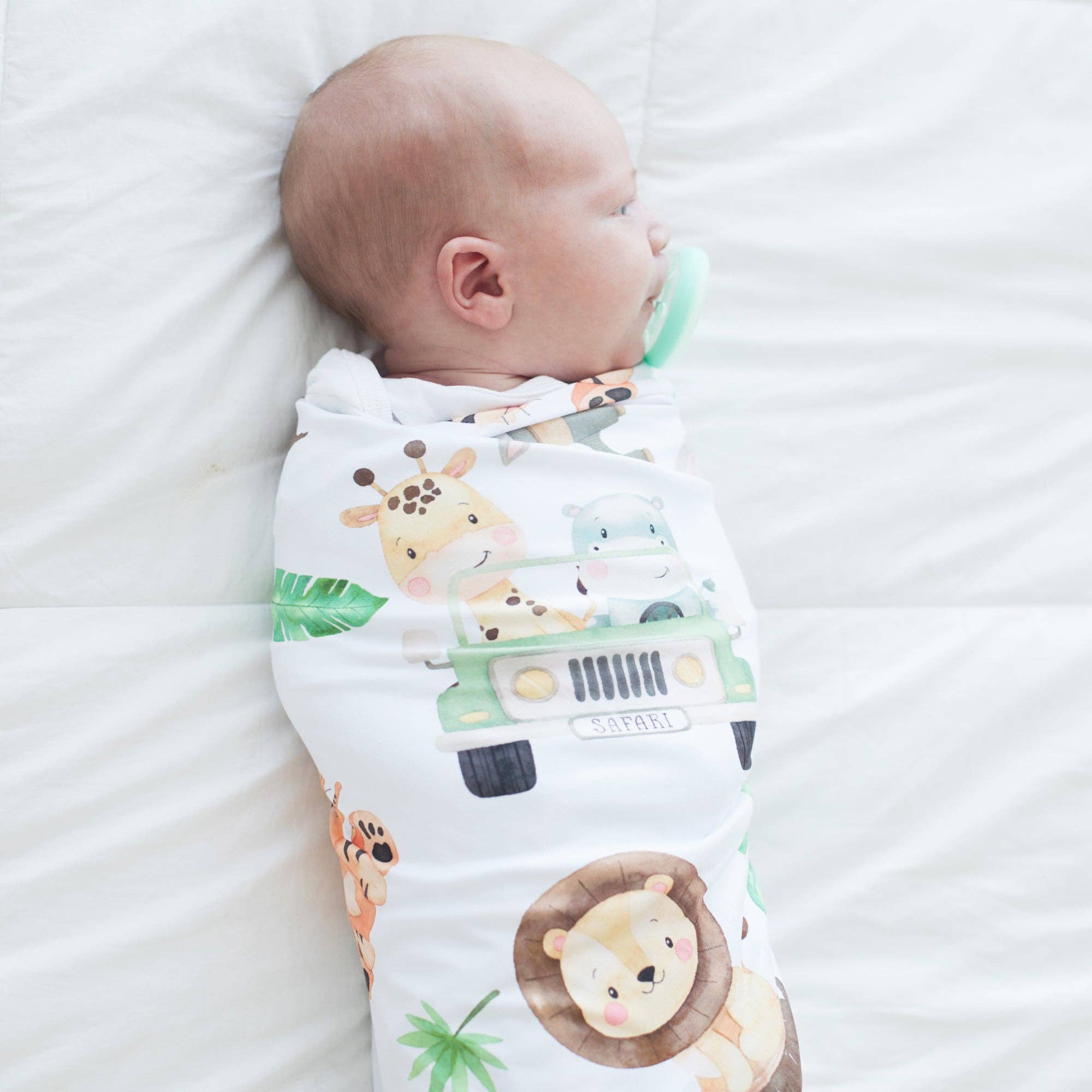 Buttery Soft and Stretchy Swaddle Blanket - Safari