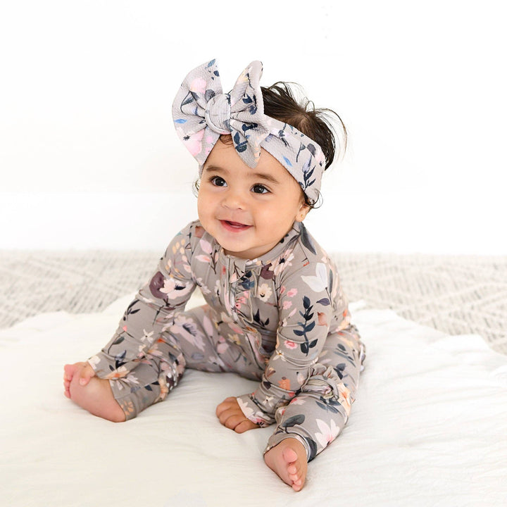 Gigi & Max Newborn Ruffle Zip Bamboo Onesie - TATUM