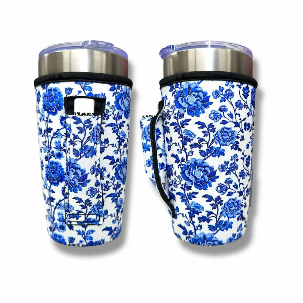 Porcelain Bloom 20oz Large Coffee / Tea / Tumbler Handler™