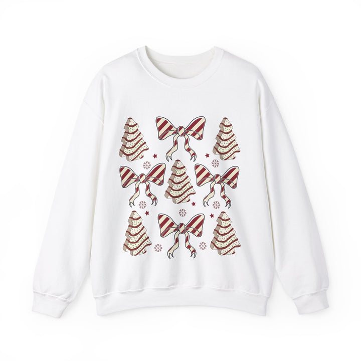Gildan Cozy Christmas Crewneck Sweatshirt with Festive Trees & Bows