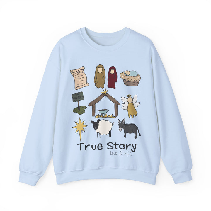 Gildan True Story Christmas Sweatshirt - Unisex Heavy Blend™ Crewneck