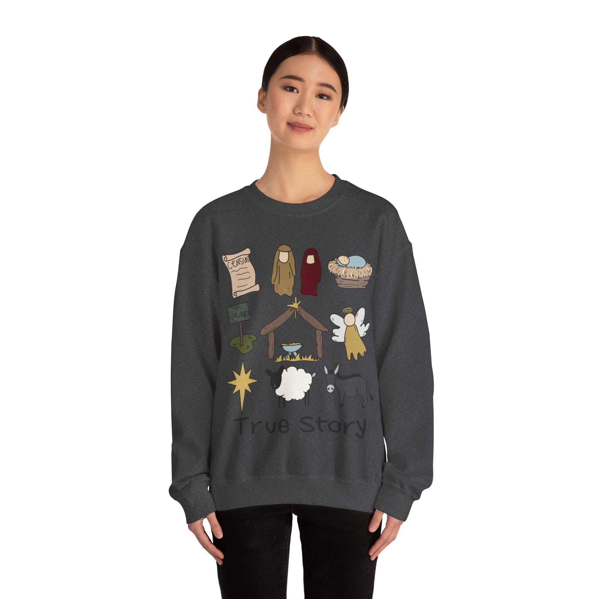 Gildan True Story Christmas Sweatshirt - Unisex Heavy Blend™ Crewneck