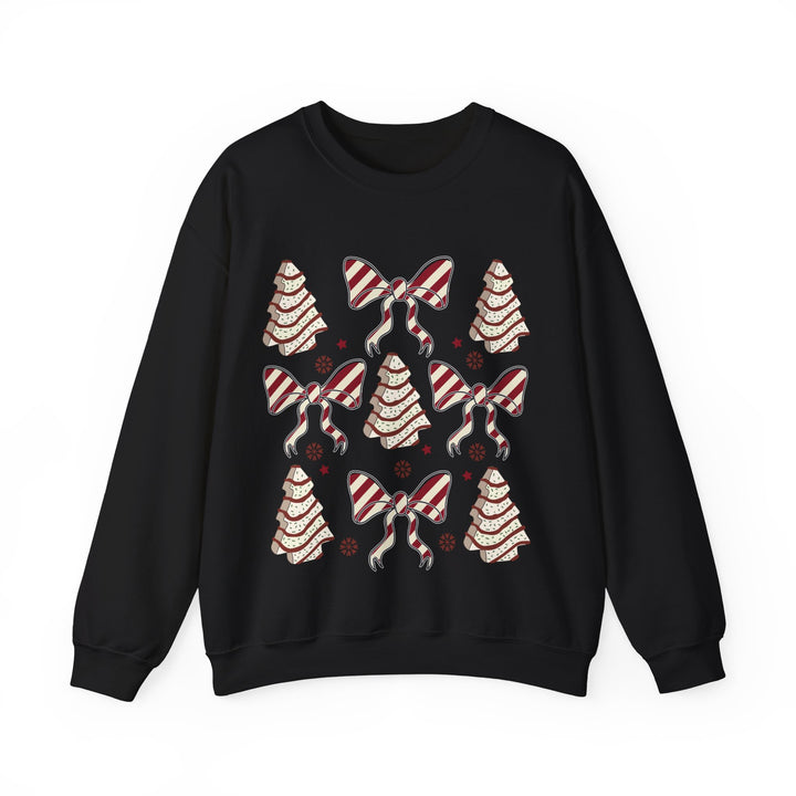 Gildan Cozy Christmas Crewneck Sweatshirt with Festive Trees & Bows