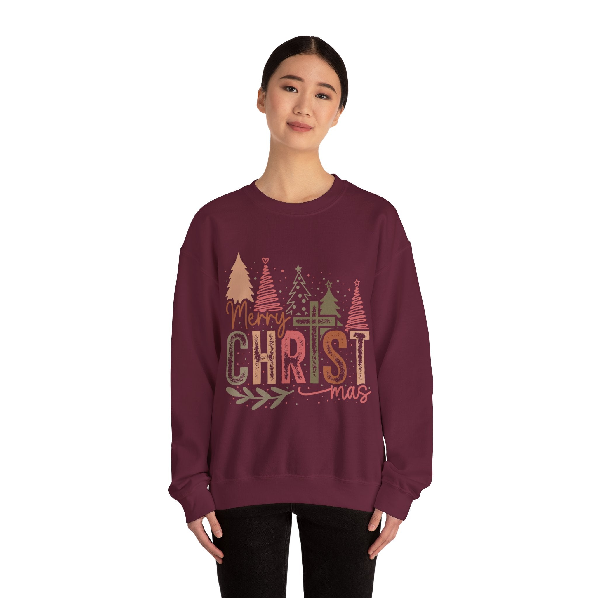 Gildan Merry Christmas Crewneck Sweatshirt - Cozy Holiday Fashion