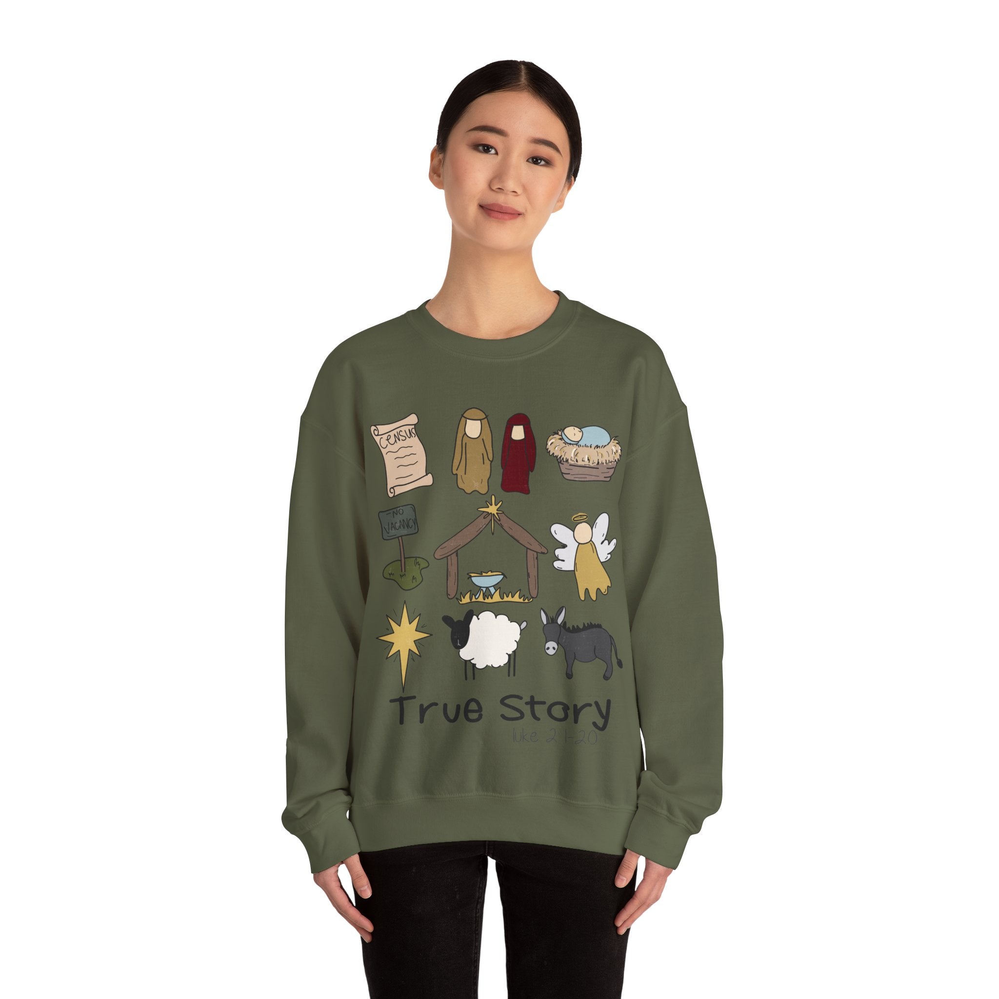 Gildan True Story Christmas Sweatshirt - Unisex Heavy Blend™ Crewneck