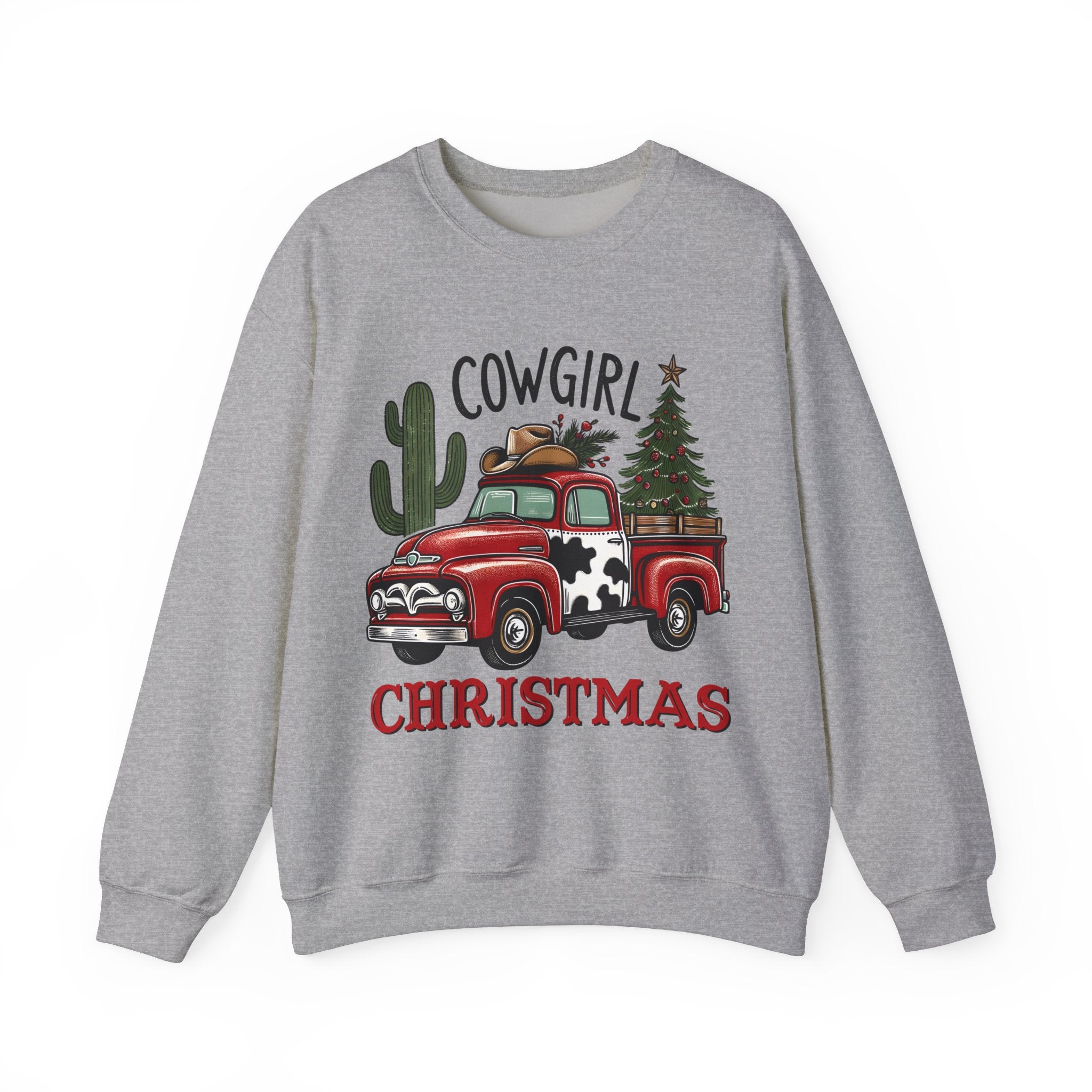 Gildan Cowgirl Christmas Sweatshirt | Unisex Heavy Blend Crewneck
