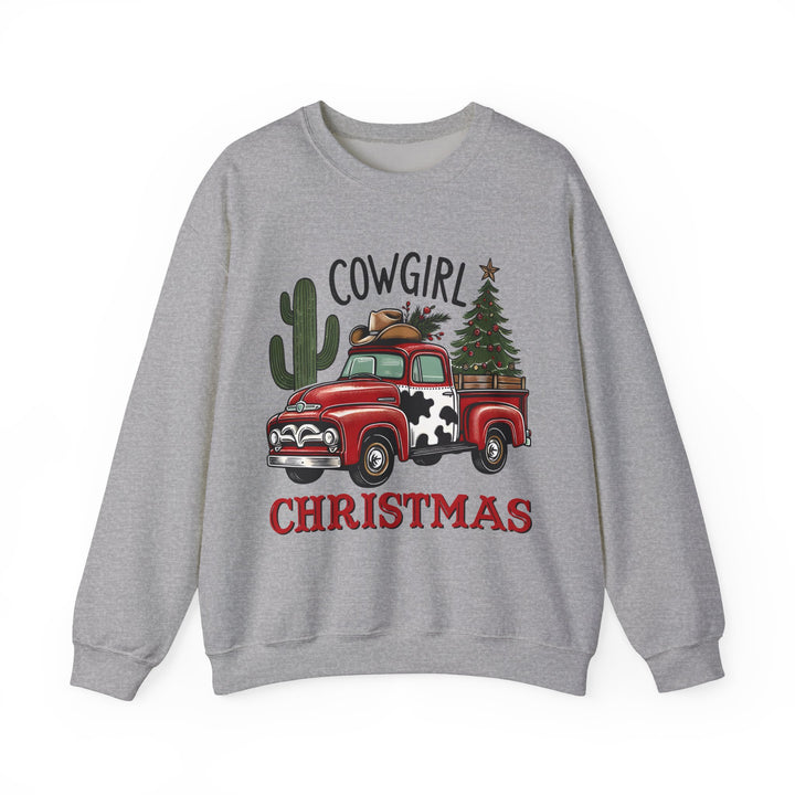 Gildan Cowgirl Christmas Sweatshirt | Unisex Heavy Blend Crewneck