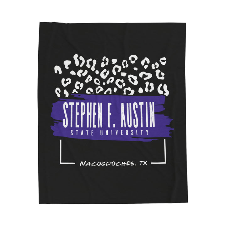 Stephen F. Austin State University Blanket | LEOPARD FRAME 1