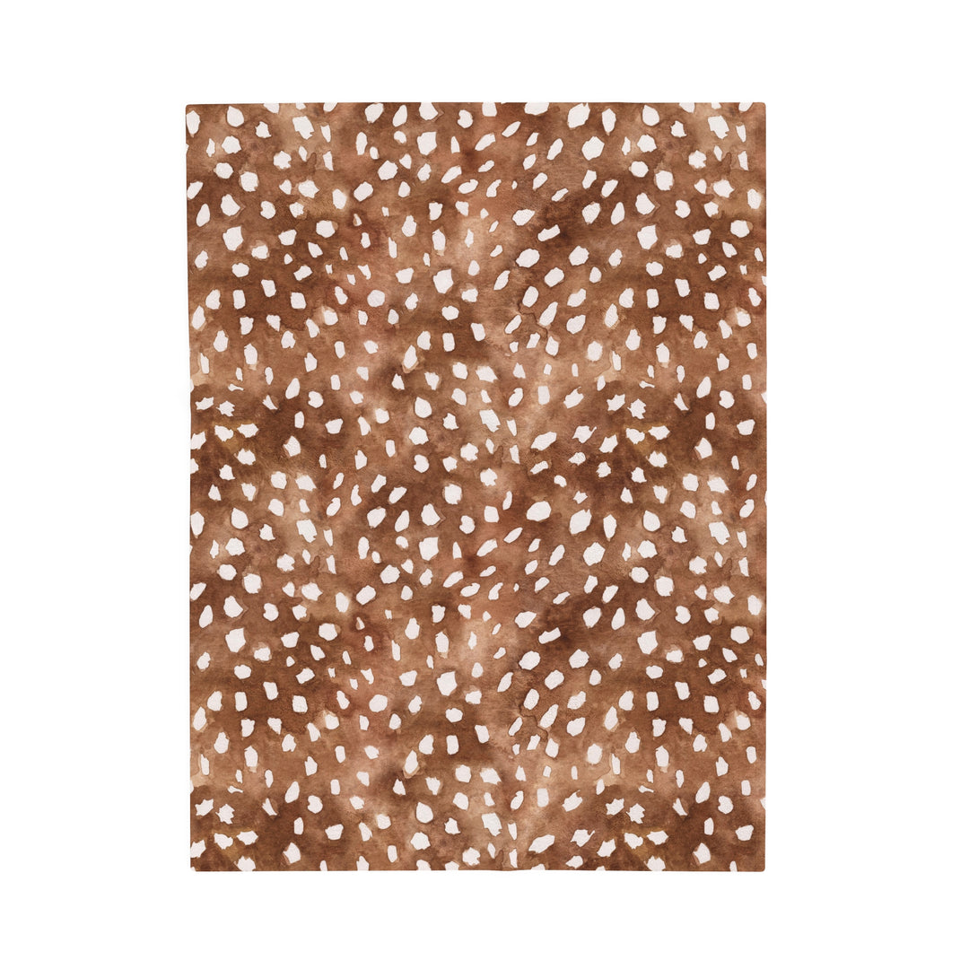 Velveteen Plush Blanket | FAWN PRINT