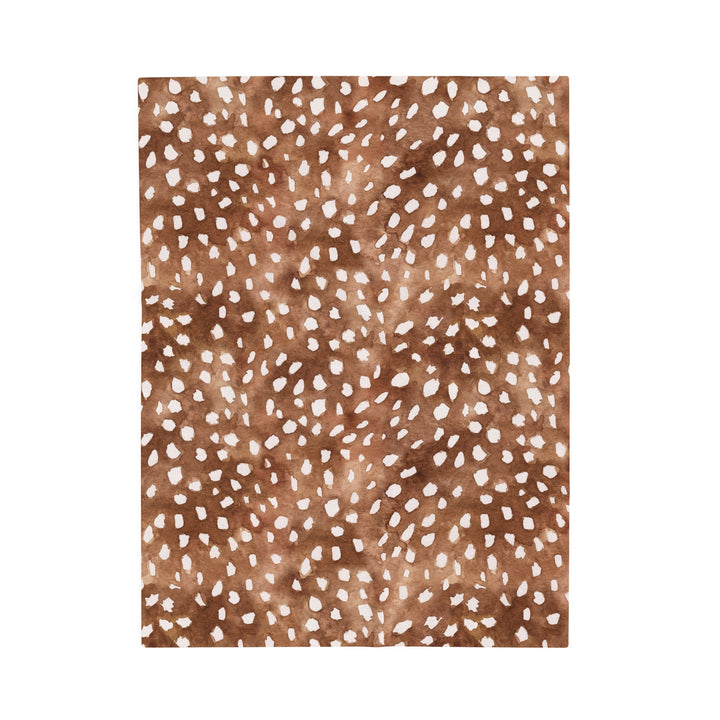 Velveteen Plush Blanket | FAWN PRINT
