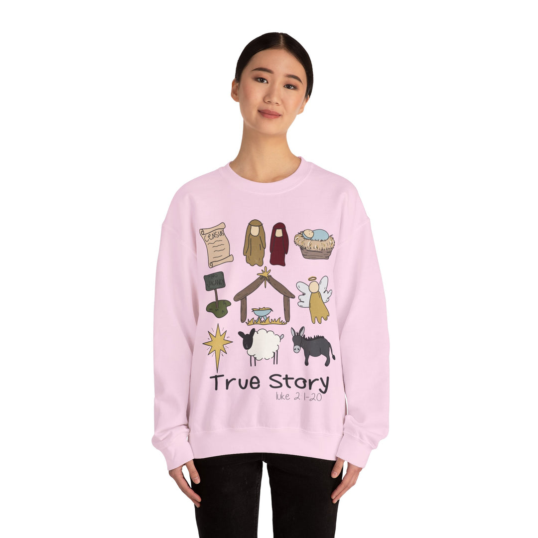 Gildan True Story Christmas Sweatshirt - Unisex Heavy Blend™ Crewneck