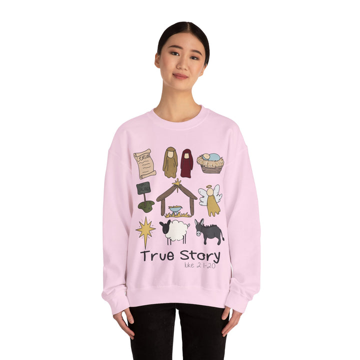 Gildan True Story Christmas Sweatshirt - Unisex Heavy Blend™ Crewneck