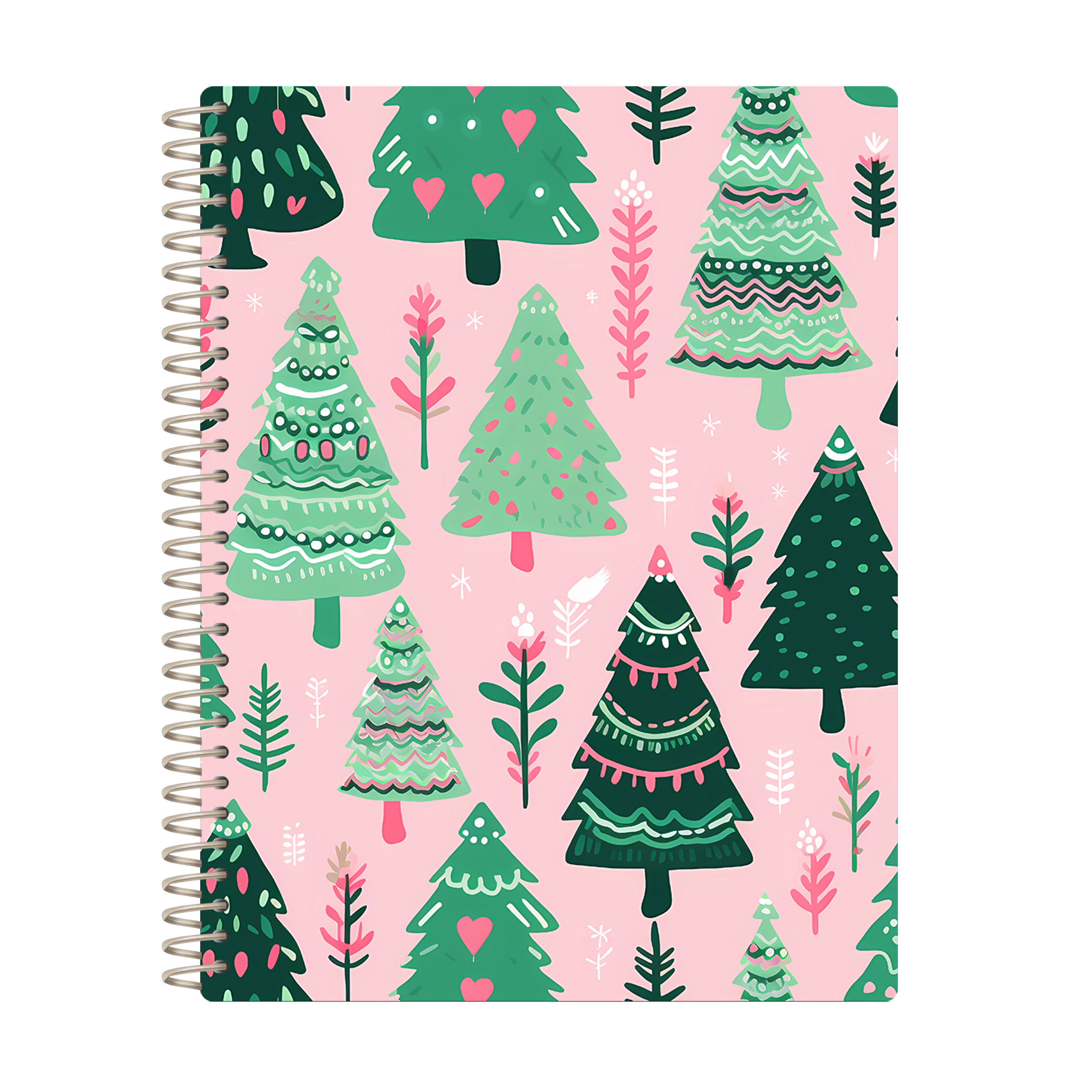 Christmas Colorbook 10 - PINK GREEN TREES