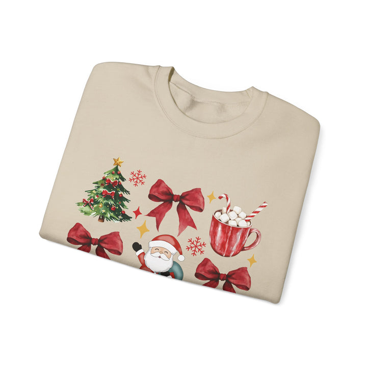 Festive Santa Gildan Crewneck Sweatshirt - Cozy Holiday Apparel