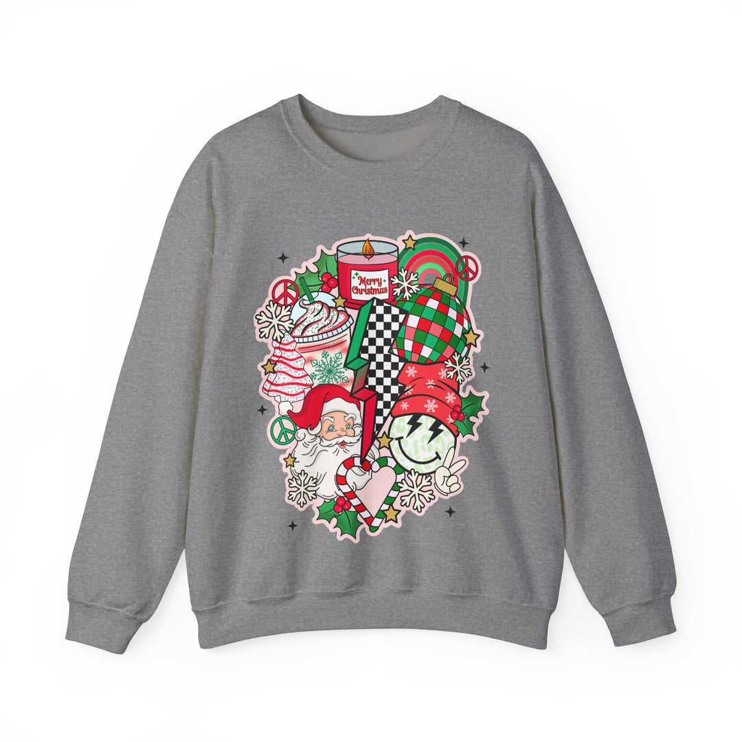 Gildan Unisex Heavy Blend™ Crewneck Sweatshirt | Retro Christmas Collage