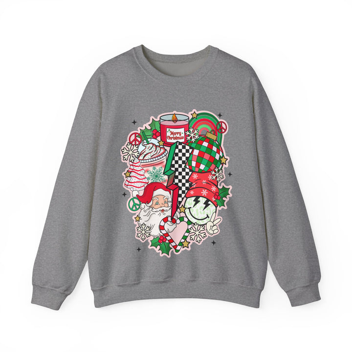 Gildan Unisex Heavy Blend™ Crewneck Sweatshirt | Retro Christmas Collage