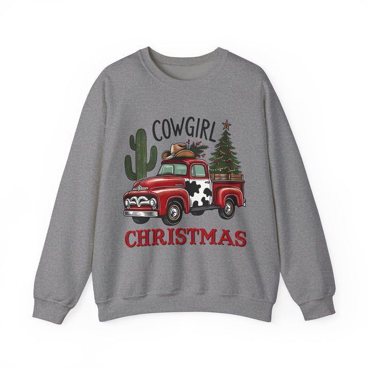 Gildan Cowgirl Christmas Sweatshirt | Unisex Heavy Blend Crewneck