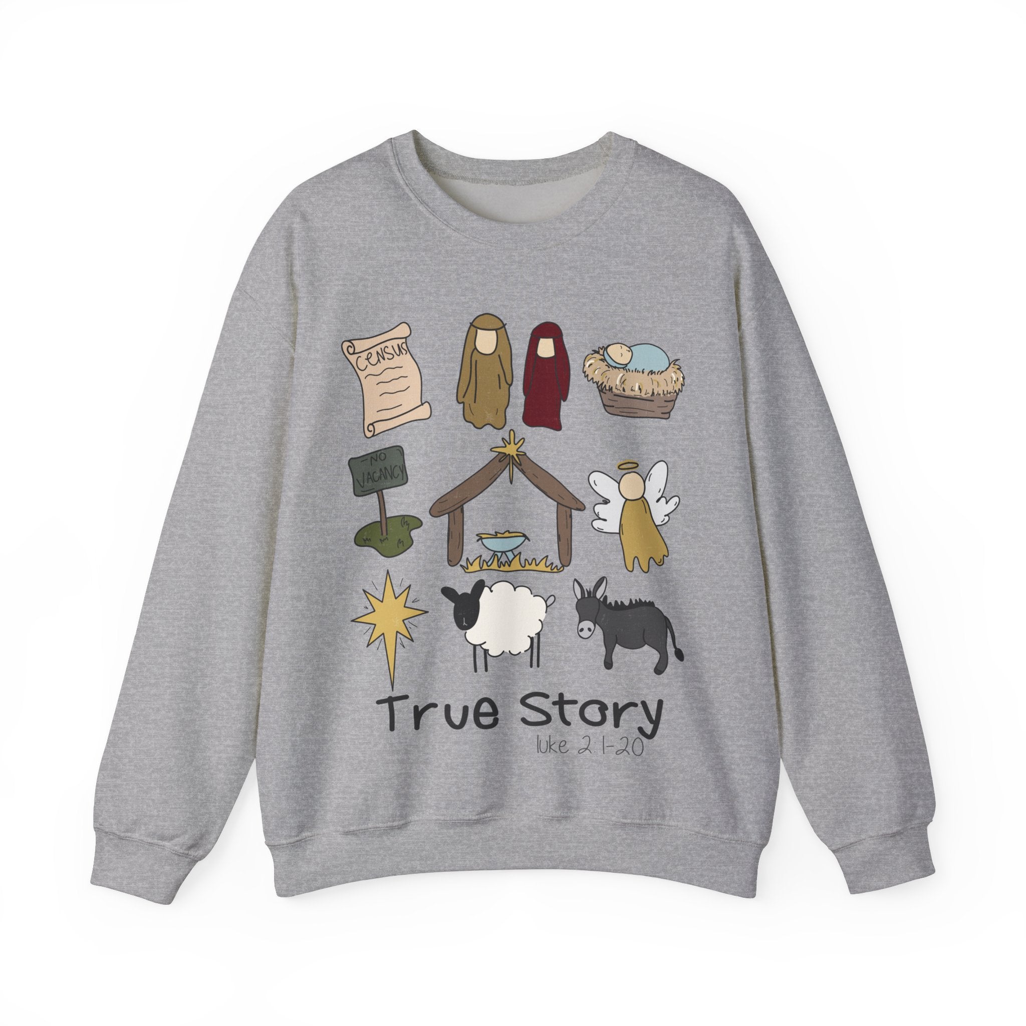 Gildan True Story Christmas Sweatshirt - Unisex Heavy Blend™ Crewneck