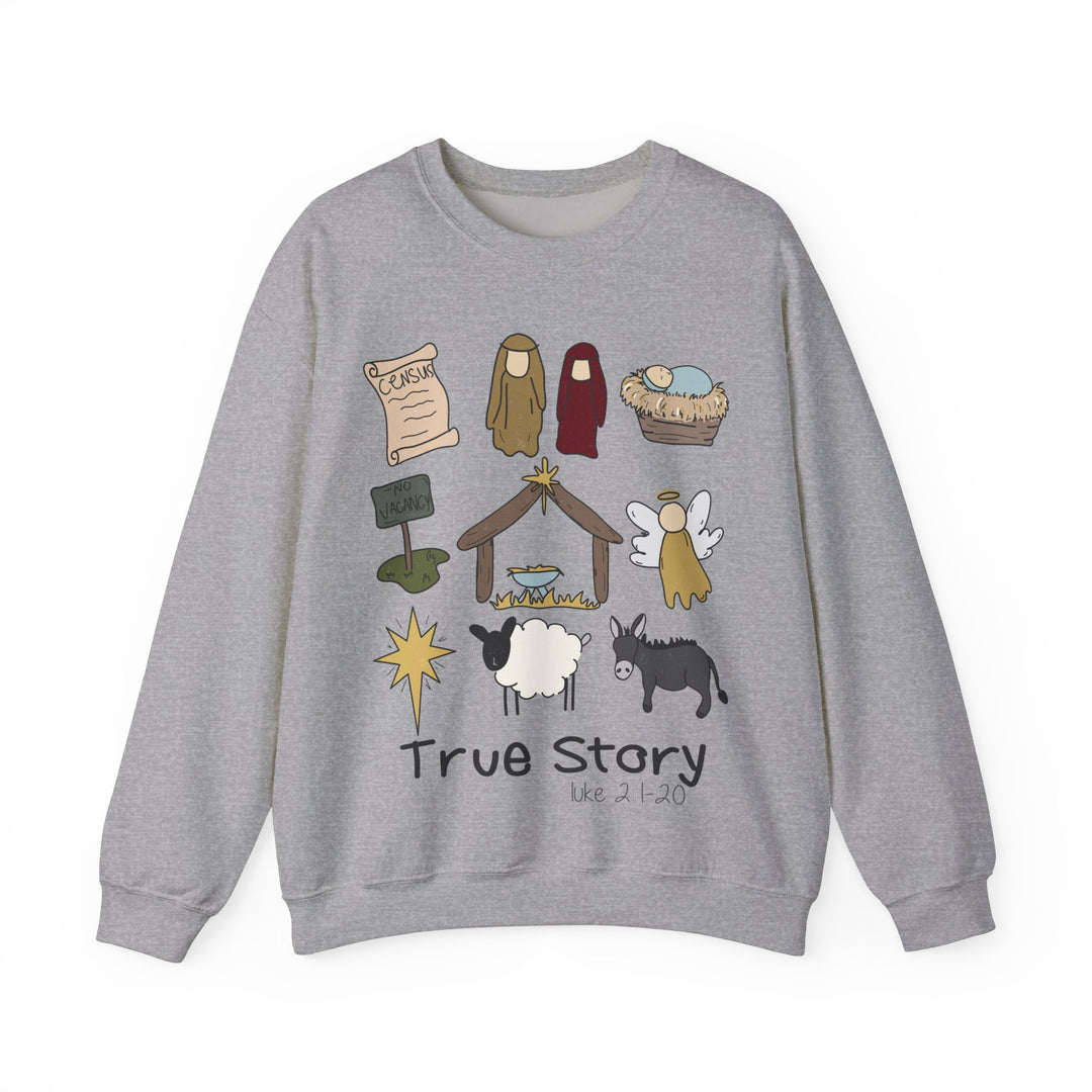 Gildan True Story Christmas Sweatshirt - Unisex Heavy Blend™ Crewneck