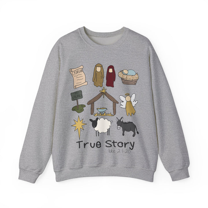 Gildan True Story Christmas Sweatshirt - Unisex Heavy Blend™ Crewneck