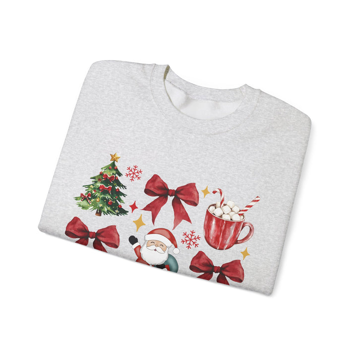 Festive Santa Gildan Crewneck Sweatshirt - Cozy Holiday Apparel
