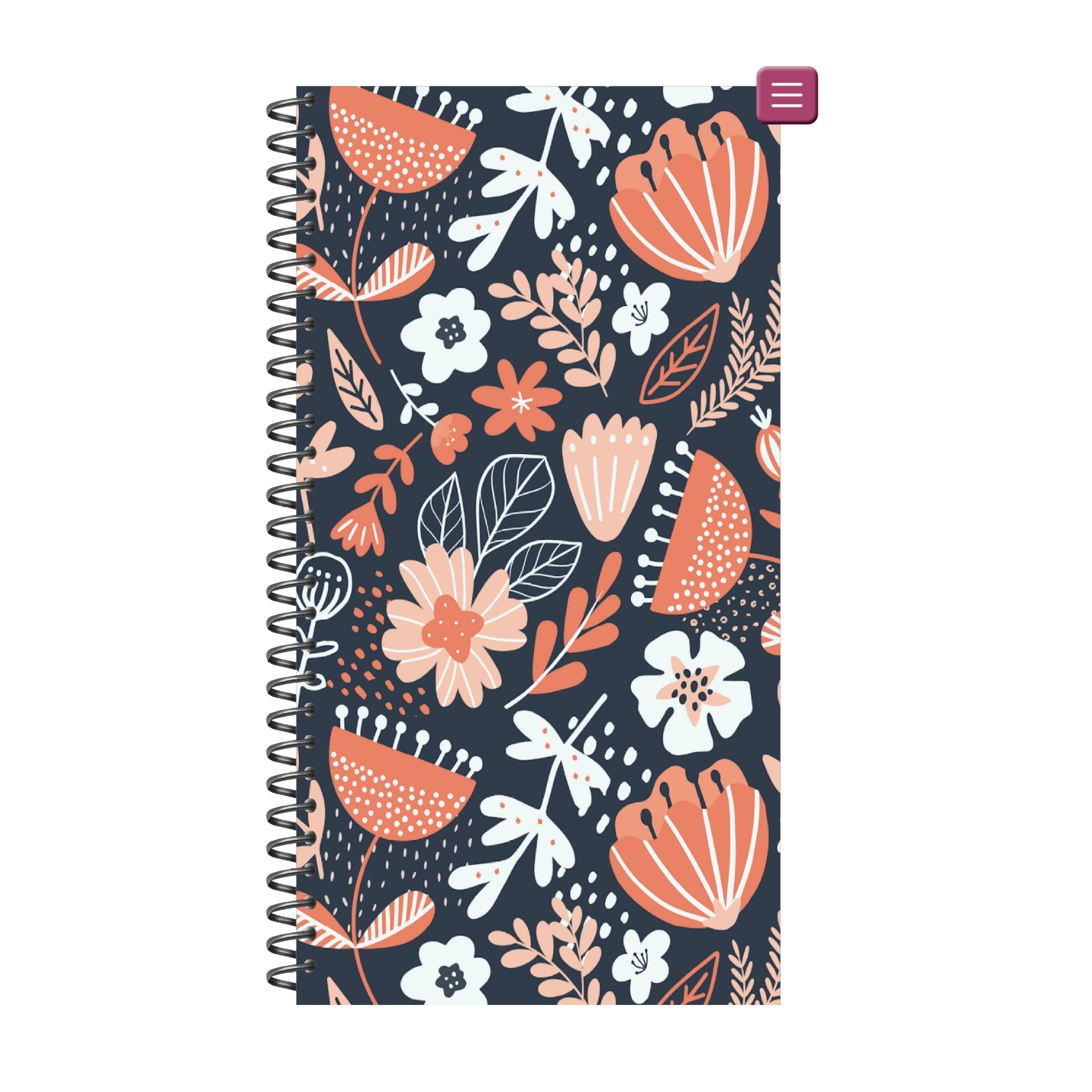 PhoneLife Interchangeable Digital Planner Cover | MIDNIGHT BOHO BLOSSOMS 1