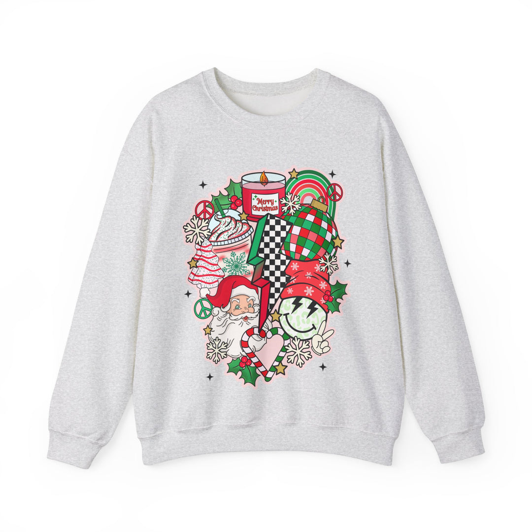 Gildan Unisex Heavy Blend™ Crewneck Sweatshirt | Retro Christmas Collage