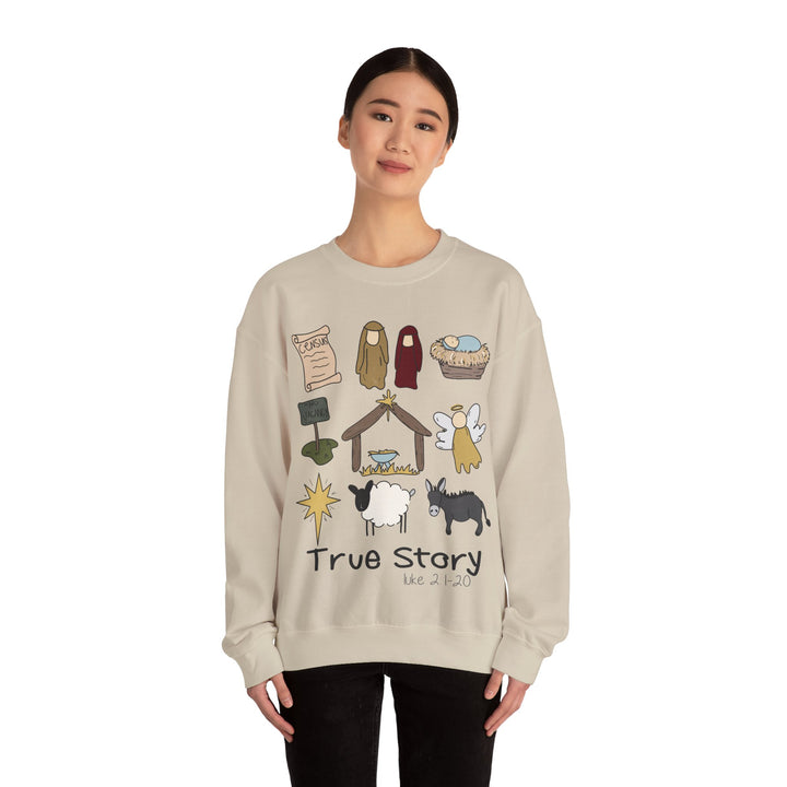 Gildan True Story Christmas Sweatshirt - Unisex Heavy Blend™ Crewneck