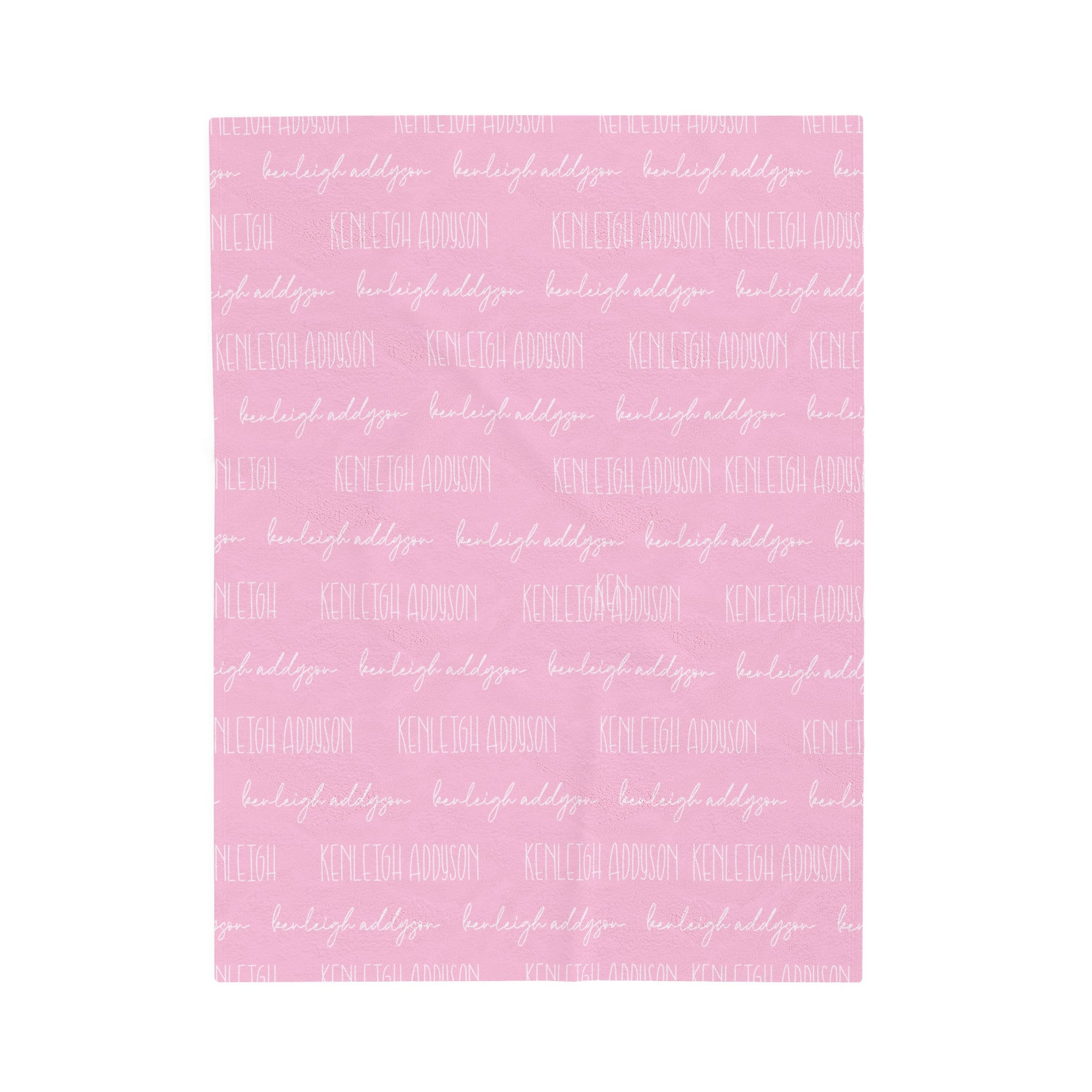 Personalized Velveteen Baby Blanket - CUSTOM NAME