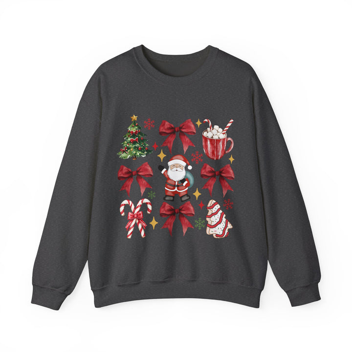 Festive Santa Gildan Crewneck Sweatshirt - Cozy Holiday Apparel