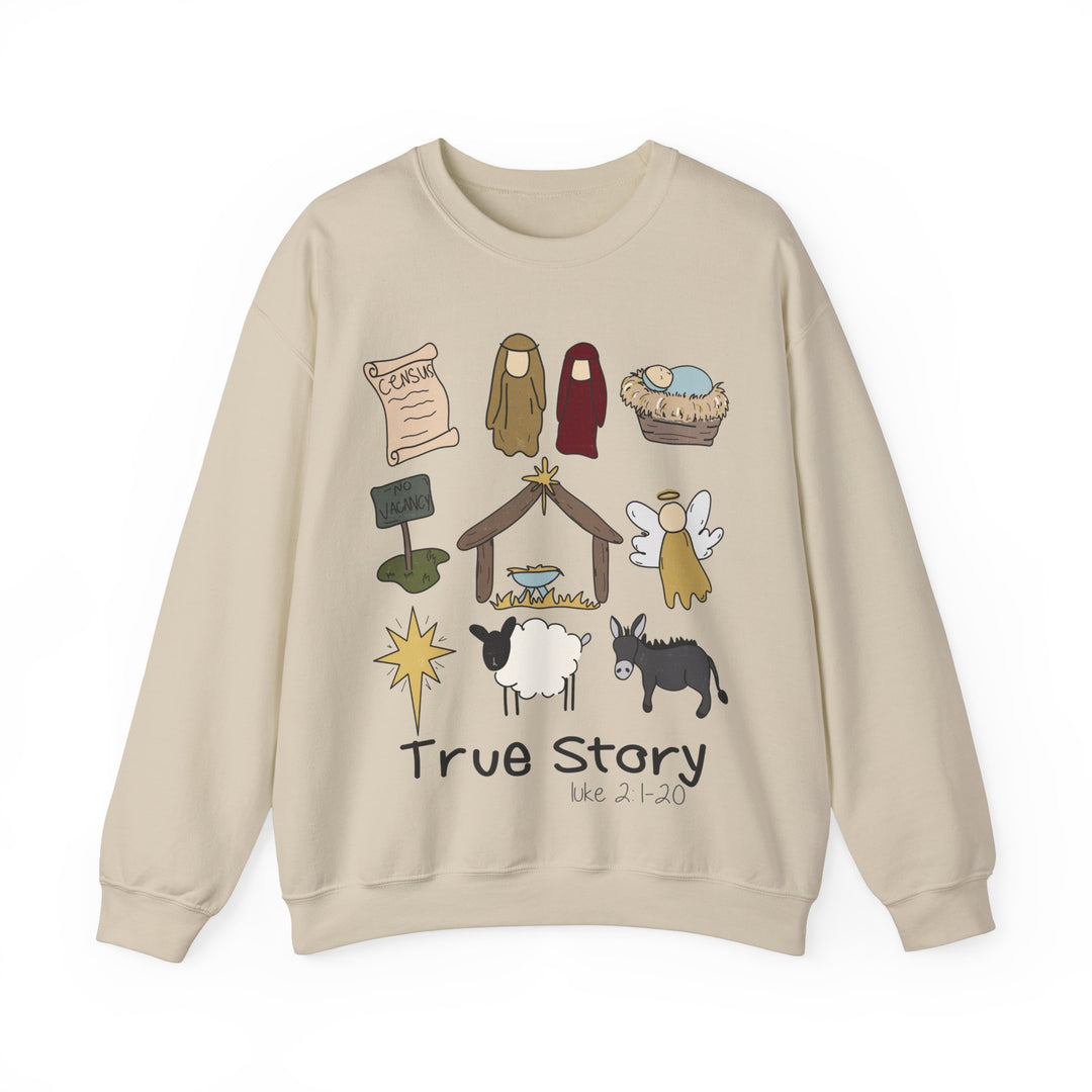 Gildan True Story Christmas Sweatshirt - Unisex Heavy Blend™ Crewneck
