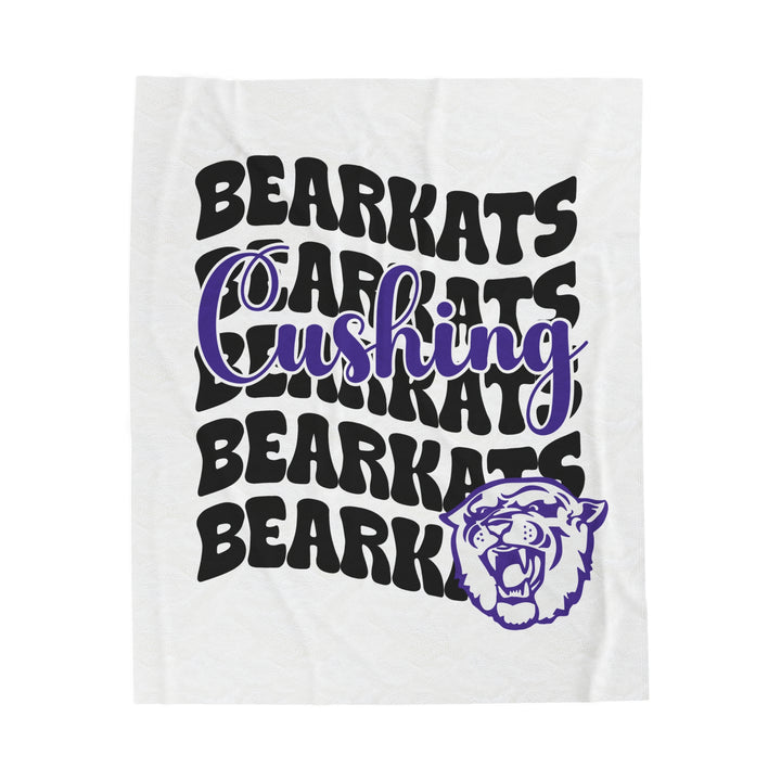 SCHOOL SPIRIT BLANKET | CUSHING BEARKATS | STACKED LOGO