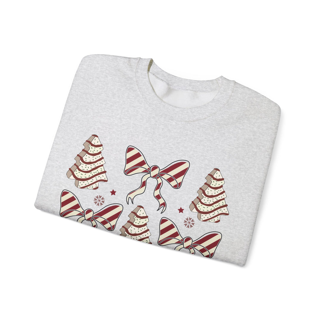 Gildan Cozy Christmas Crewneck Sweatshirt with Festive Trees & Bows