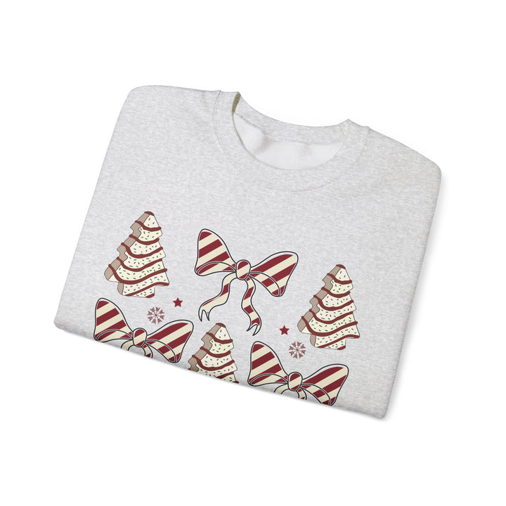Gildan Cozy Christmas Crewneck Sweatshirt with Festive Trees & Bows